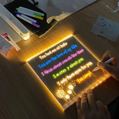 LED Note Board With Color Illuminated Painting