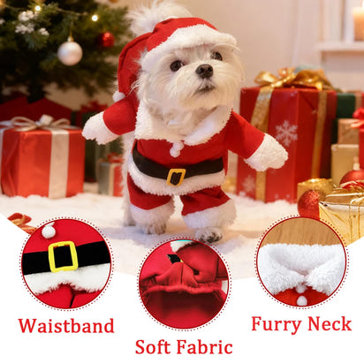 Christmas Pet Cute Santa Puppy/cat Costume